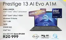 Computer Mania MSI Prestige 13 Al Evo A1M offer