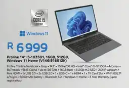 Computer Mania Proline 14” 15-1035G1, 16GB, 512GB, Windows 11 Home (V1461516512K) offer