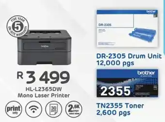 Computer Mania Brother HL-L2365DW Mono Laser Printer offer