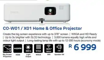 Computer Mania EPSON CO-W01/X01 Home & Office Projector offer