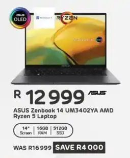 Computer Mania ASUS Zenbook 14 UM3402YA AMD Ryzen 5 Laptop offer