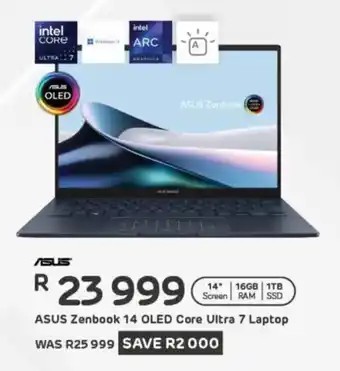 Computer Mania ASUS Zenbook 14 OLED Core Ultra 7 Laptop offer