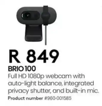 Computer Mania Logitech BRIO 100 offer