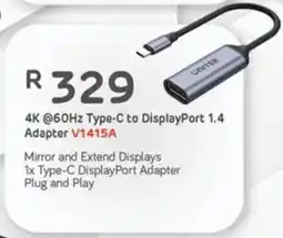 Computer Mania UNITEK 4K 60Hz Type-C to DisplayPort 1.4 Adapter V1415A offer