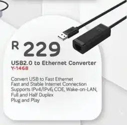 Computer Mania UNITEK USB2.0 to Ethernet Converter Y-1468 offer