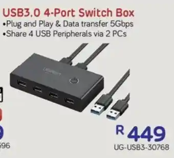 Computer Mania UGREEN USB3.0 4-Port Switch Box offer