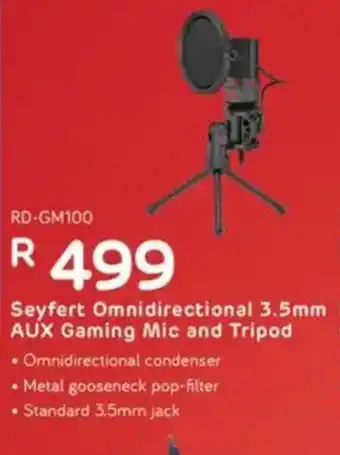 Computer Mania REDRAGON Seyfert Omnidirectional 3.5mm AUX Gaming Mic and Tripod offer