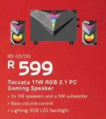 Computer Mania REDRAGON Toccata 11W RGB 2.1 PC Gaming Speaker offer