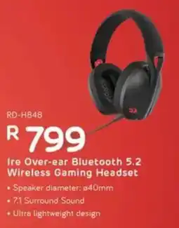 Computer Mania REDRAGON Ire Over-ear Bluetooth 5.2 Wireless Gaming Headset offer