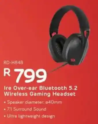 Computer Mania REDRAGON Ire Over-ear Bluetooth 5.2 Wireless Gaming Headset offer