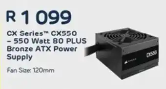 Computer Mania CORSAIR CX Series CX550 -550 Watt 80 PLUS Bronze ATX Power Supply offer