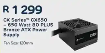 Computer Mania CORSAIR CX Series CX650 -650 Watt 80 PLUS Bronze ATX Power Supply offer