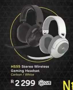 Computer Mania CORSAIR HS55 Stereo Wireless Gaming Headset Carbon/White offer