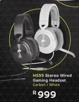 Computer Mania CORSAIR HS55 Stereo Wired Gaming Headset Carbon/White offer