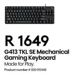 Computer Mania Logitech G413 TKL SE Mechanical Gaming Keyboard offer