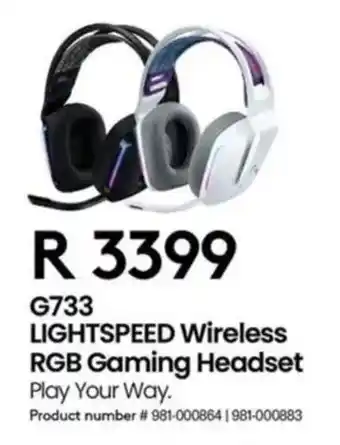 Computer Mania Logitech G733 LIGHTSPEED Wireless RGB Gaming Headset offer