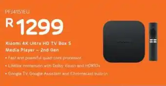 Computer Mania Xiaomi 4K Ultra HD TV Box S Media Player - 2nd Gen offer