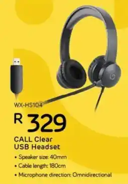 Computer Mania WINX CALL Clear USB Headset offer