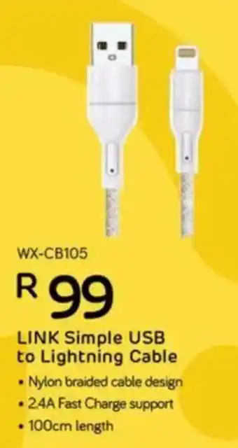 Computer Mania WINX LINK Simple USB to Lightning Cable offer