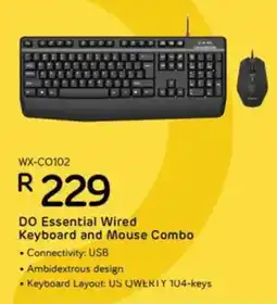 Computer Mania WINX DO Essential Wired Keyboard and Mouse Combo offer