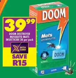 Shoprite Doom destroyer mosquito mats insecticide offer