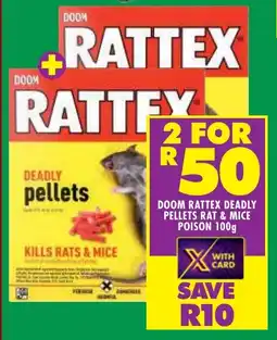 Shoprite Doom rattex deadly pellets rat & mice poison offer