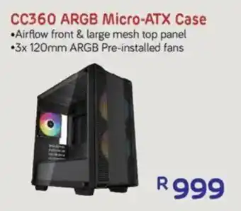 Computer Mania DEEP COOL CC360 ARGB Micro-ATX Case offer