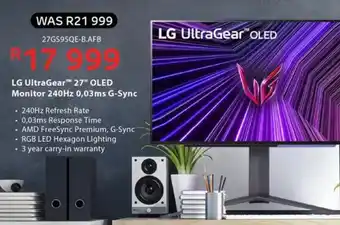 Computer Mania LG UltraGear 27" OLED Monitor 240Hz 0,03ms G-Sync offer