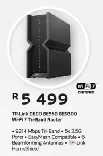 Computer Mania TP-Link DECO BE550 BE9300 Wi-Fi 7 Tri-Band Router offer