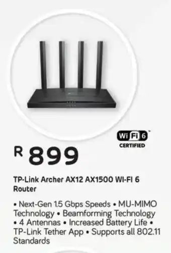 Computer Mania TP-Link Archer AX12 AX1500 WI-FI 6 Router offer