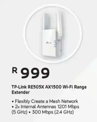 Computer Mania TP-Link RE505X AX1500 Wi-Fi Range Extender offer