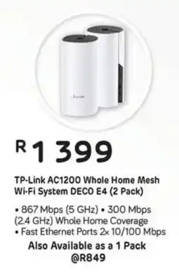 Computer Mania TP-Link AC1200 Whole Home Mesh Wi-Fi System DECO E4 offer