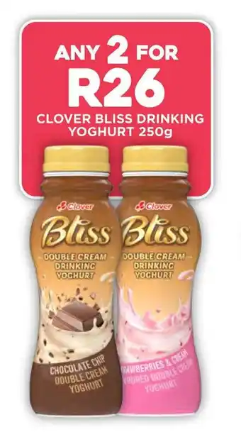 Fresh Stop Clover bliss drinking yoghurt offer