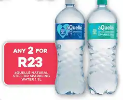 Fresh Stop Aquellé natural still or sparkling water offer