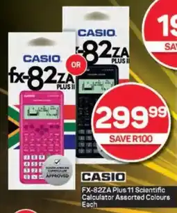 Pick n Pay CASIO FX-82ZA Plus 11 Scientific Calculator Assorted Colours Each offer