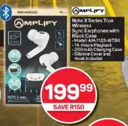 Pick n Pay AMPLIFY Note X Series True Wireless Sync Earphones with Black Case offer