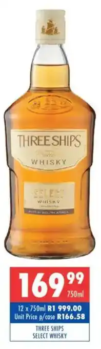 Ultra Liquors Three ships select whisky offer