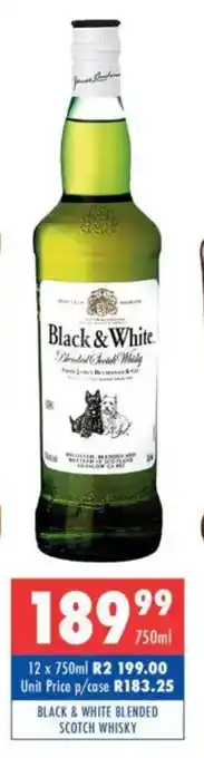 Ultra Liquors Black & white blended scotch whisky offer