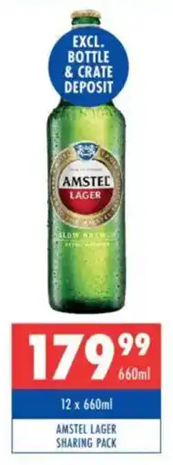 Ultra Liquors Amstel lager sharing pack offer