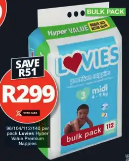 Checkers Lovies Hyper Value Premium Nappies offer