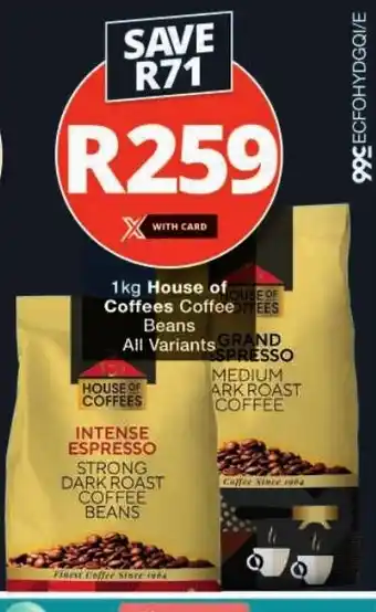 Checkers House of Coffees Goffee Beans All Variants offer