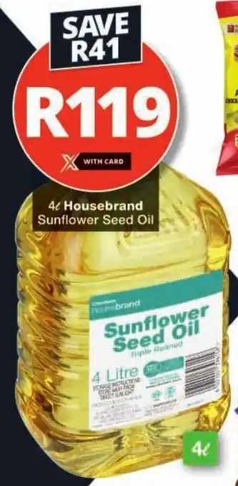 Checkers Housebrand Sunflower Seed Oil offer