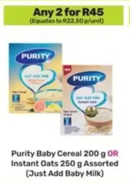 Game Purity Baby Cereal OR Instant Oats Assorted (Just Add Baby Milk) offer