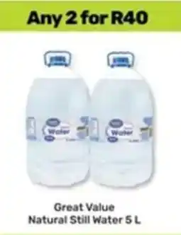 Game Great Value Natural Still Water offer