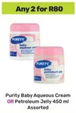 Game Purity Baby Aqueous Cream OR Petroleum Jelly Assorted offer