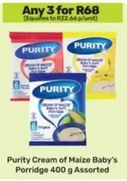 Game Purity Cream of Maize Baby's Porridge Assorted offer