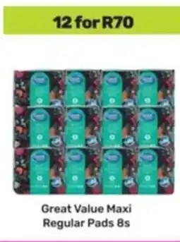 Game Great Value Maxi Regular Pads offer