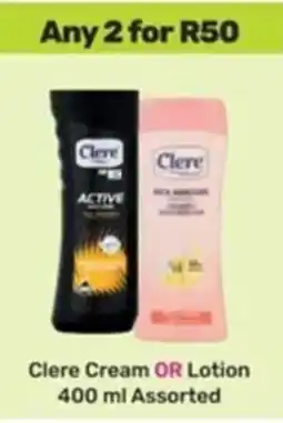 Game Clere Cream OR Lotion Assorted offer