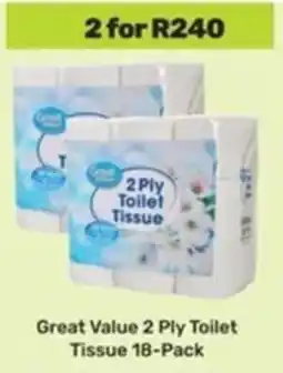 Game Great Value 2 Ply Toilet Tissue offer