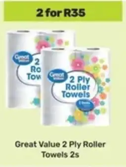 Game Great Value 2 Ply Roller Towels offer